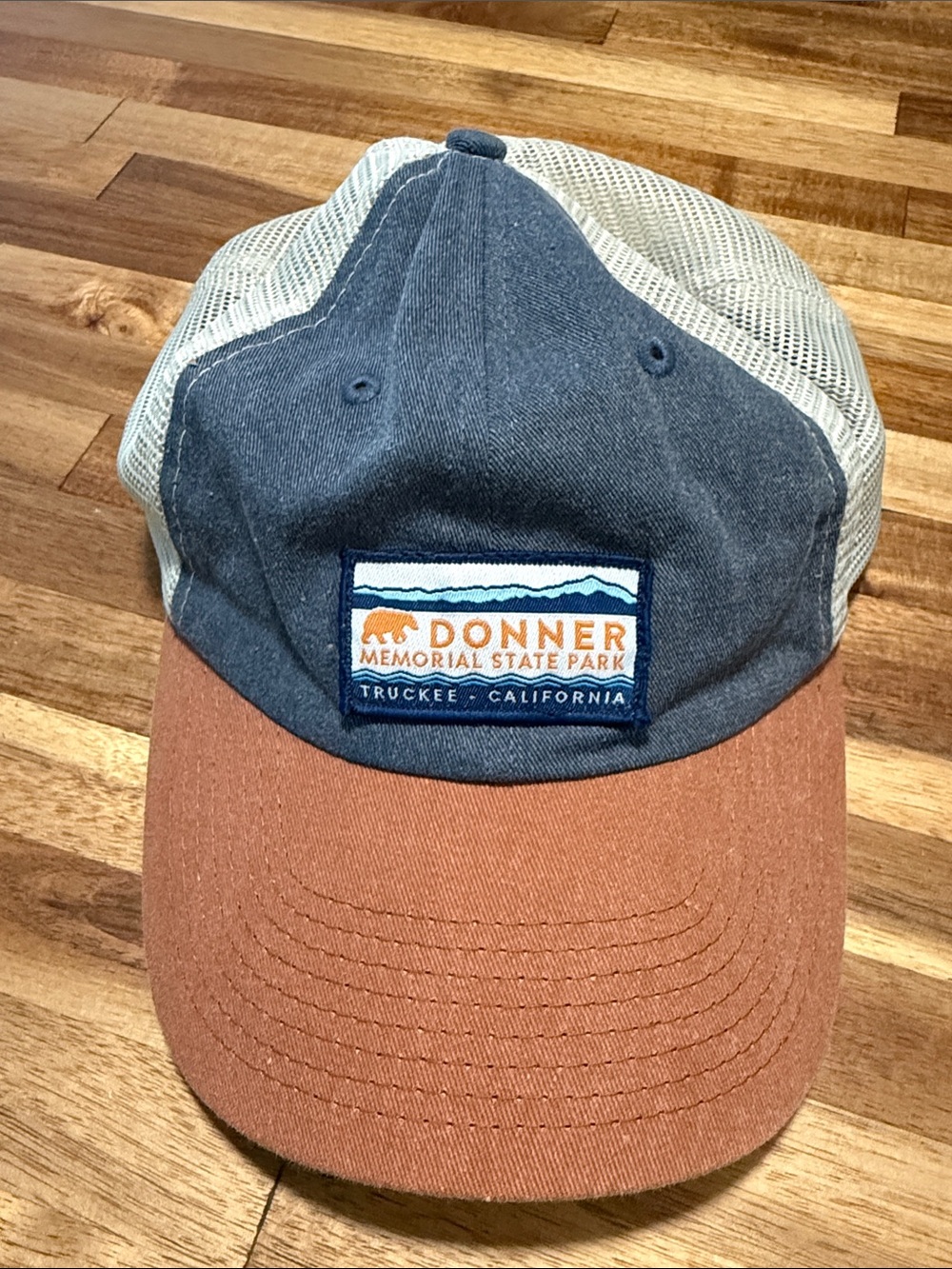 Trucker Hat - Blue, Tan & Brown